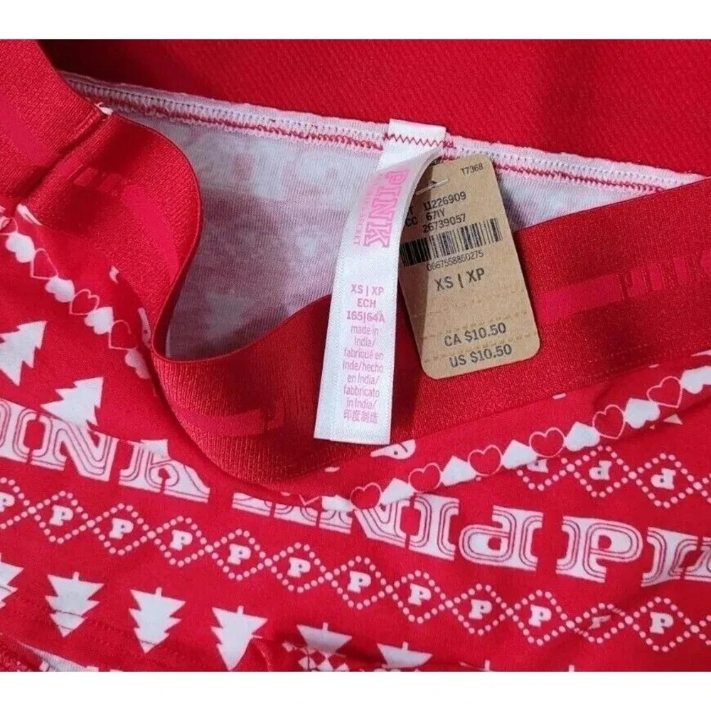 NWT Victoria's Secret Pink Christmas Red Dachshund Boyshort Panties